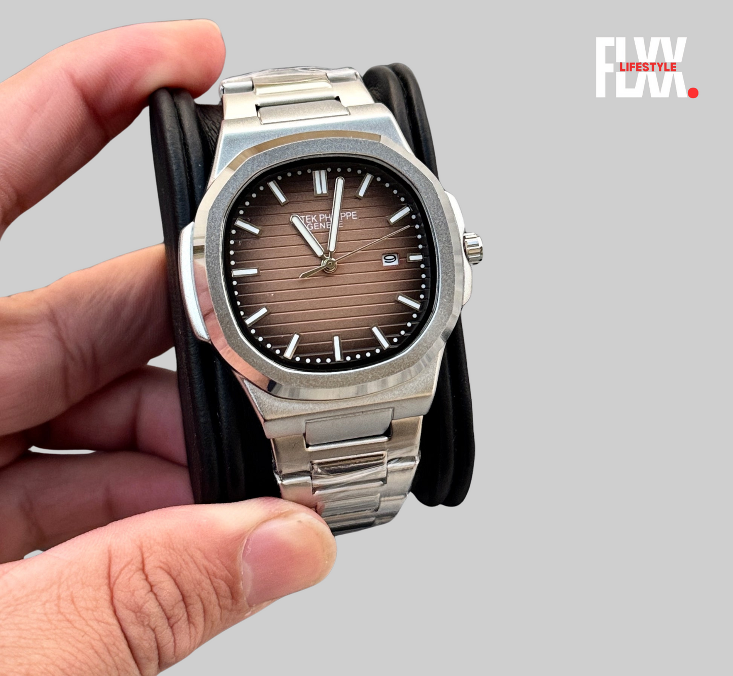 Latest Matte Finish - Patek Philippe - Mineral glass - High Quality Chain & Lock